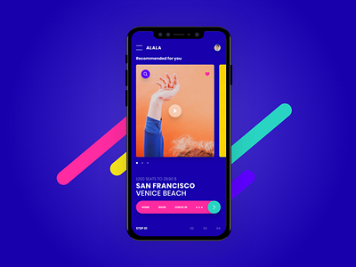 Alala App Design buy cards colors drag gradient interactions ios ios11 mobile motion play