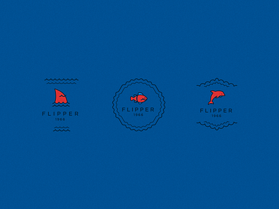 Logo Flipper art blue character clean dailiui design flat icon logo muzli ui ux