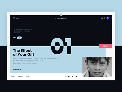 Site / Landing / Donate Please child colors dailyui donate landing site ui ux