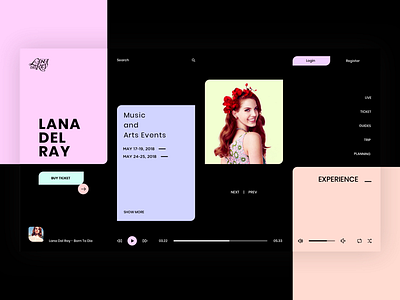 Lana Del Rey 1 color dailyui design element music muzli parallax shot site ui ux web