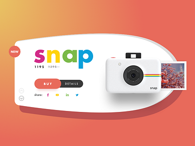 snap polaroid color design grid landing layout page purple ui ux vhs web website