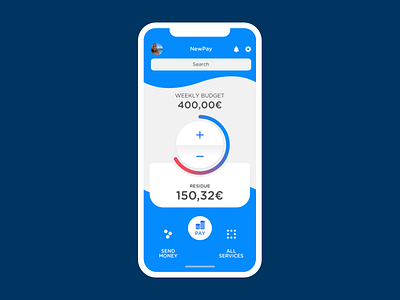 Newpay App app banking design ios iphonex mobile money transfer