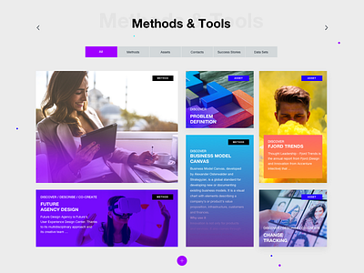 Methods & Tools animation branding card color dailyui design flat gradient identity illustration landing methods tools minimal type typography ui ux vector web website