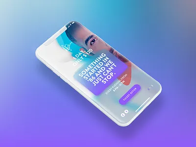 Drake Ticket app band blur background button cdn colors dailyui digital drake marketing minimal mobile music pantone play button prototype rap ticket ui