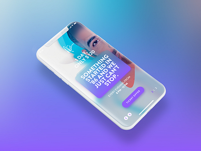 Drake Ticket app band blur background button cdn colors dailyui digital drake marketing minimal mobile music pantone play button prototype rap ticket ui