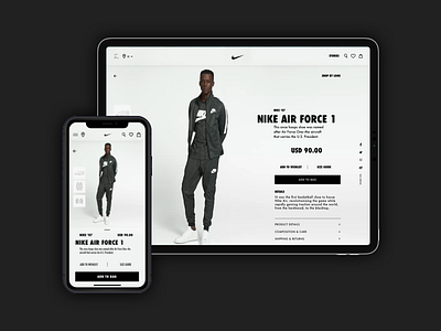 Nike - CheckOut airforce color ecommerce app gradient illustration landing logo minimal nike redesign typography ui ux ui web