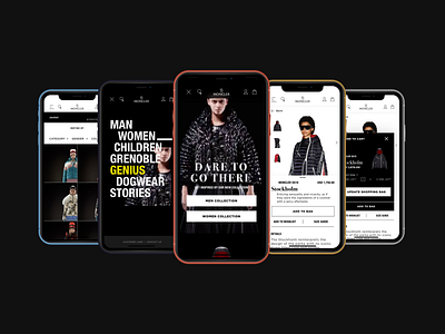 Moncler Experience - Responsive Concept black blank clean concept fashion flat grid landing page concept lgbt man mobile moncler product design responsive slider story ui ux web white women