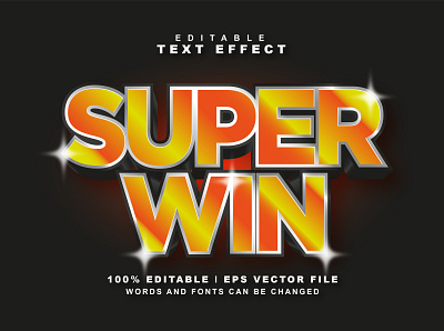 Super Win Text Effect graphic