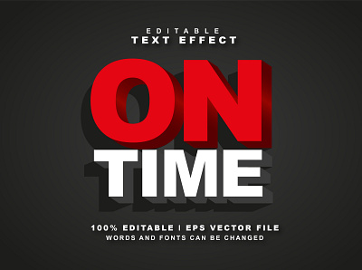 On Time Text Effect graphic