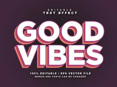 Good Vibes Text Effect graphic