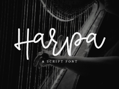 Harpa Font design font handwritten letter logotype script typography