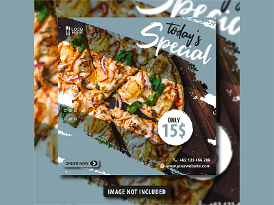 Social Media Food Post Banner Template