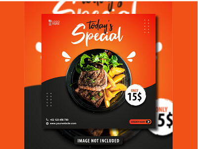 Social Media Food Post Banner Template