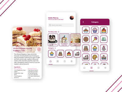MyCake (mobile app) cake design food mobile ui