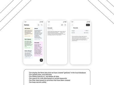 Notes App mobile notes app ui