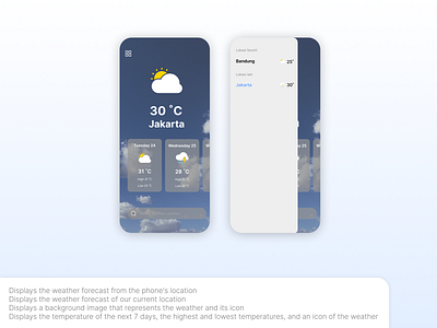 Weather App app mobile ui weather