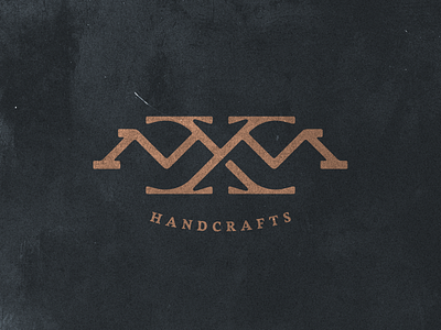 MxM Handcrafts brand branding identity logo mark monogram typography