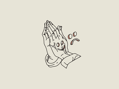 Wellness design hands illustration mark prayer smile