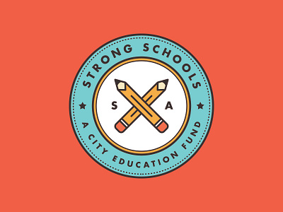 Strong Schools SA badge brand education emblem kids logo mark school