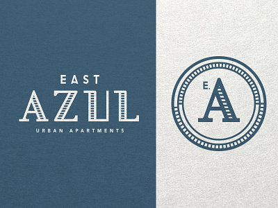 East Azul apartments brand emblem logo mark typography