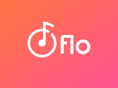 Flo Music brand flo logo mark music typography