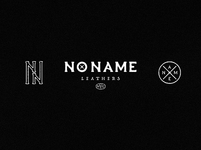 No Name Leathers Logo brand identity logo mark typogaphy