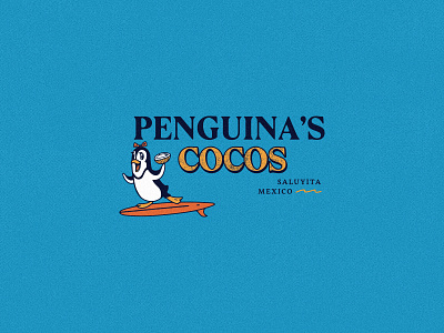 Penguina's Cocos Logo brand identity illustration logo mark typography