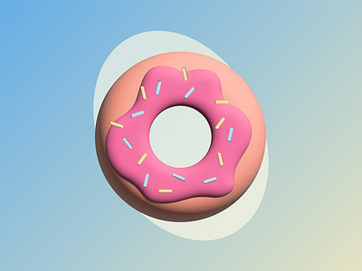 3d Donut or Doughnut? 3d donut doughnut graphic design illustration