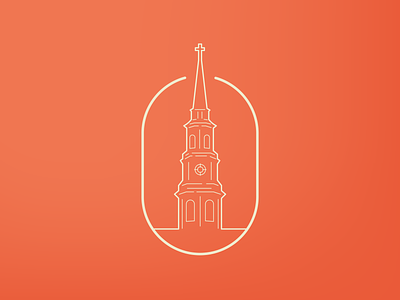 CHS charleston church holy city logo mark outline sc south carolina steeple