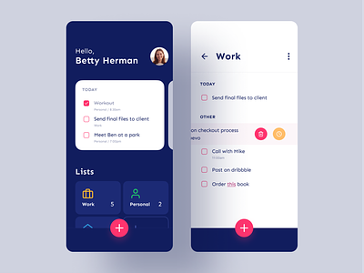 To-do app app application button color design flat interaction list productivity to do to do app to do list typography ui ux white