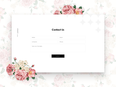 Contact form contact contact us elegance flowers form fragrance landing light luxury pattern roses white