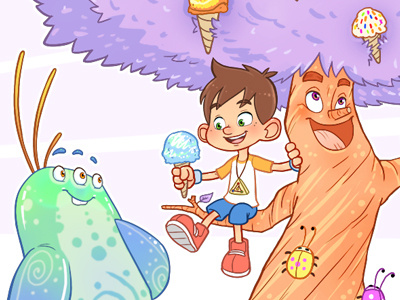 Ice Cream Tree Preview character design leo little lucarelli luigi