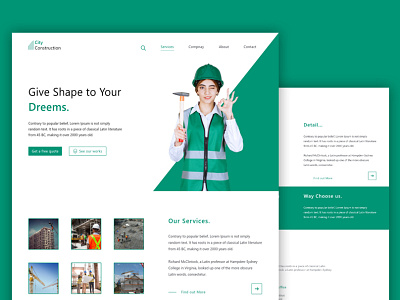 Construction website UI/UX Design