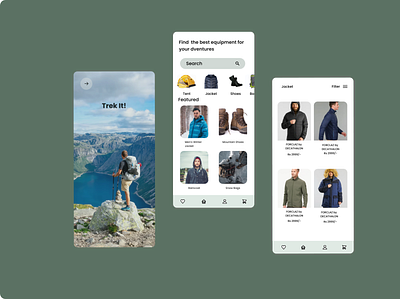 Trek It! Design graphic design typography ui