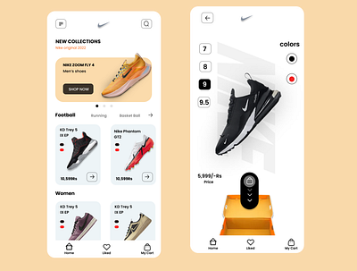 Nike App Design 3d animation graphic design ui