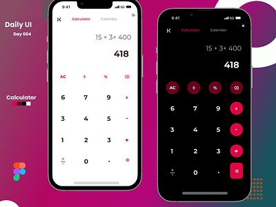 Calculator 3d app dailyui design figma ux