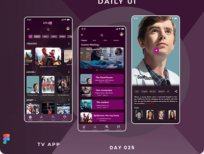 TV App app dailyui design ui