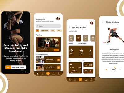 Fitness tracker app dailyui design ui ux