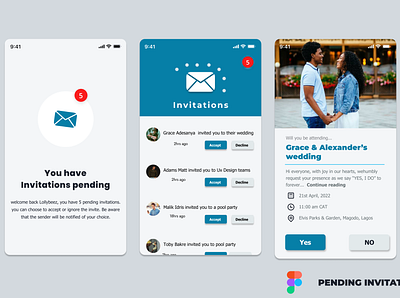 pending invitation app dailyui design ui ux