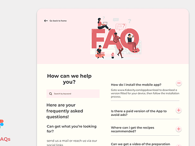 FAQ app dailyui design