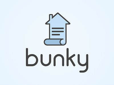 Bunky Logo bunky house organize paper rent room roommate