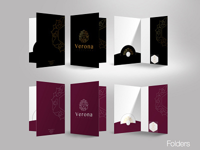 Folders business card cd design folder mockup