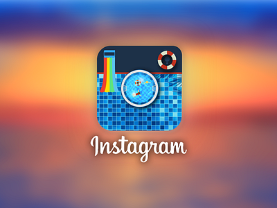 instagram avatar for "Water System" avatar design icon illustrator instagram logo photoshop pool sketch swimming system water