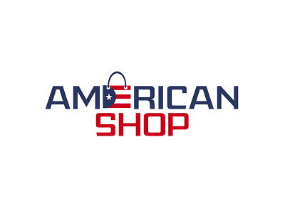 American Shop american design logo online shopping shop