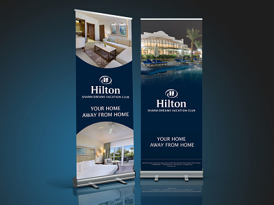 Hilton Sharm Dreams design hilton mockup printing roll up