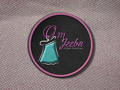 Om Jeeba logo 👌🏻 badge couture design fashion hijab logo mockup skirt