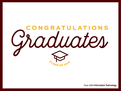 Congratulations Graduates - Summer '16 college congratulations graduate graduation minimal simple typography
