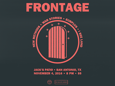 Frontage - San Antonio Show Flyer flyer frontage hardcore punk san antonio sunday drive records texas