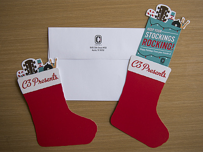 C3 Holiday Card Design - Final c3 presents card christmas holiday holiday card print stocking