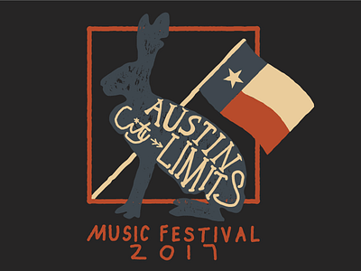 ACL Fest - Jack Rabbit acl austin city limits festival hand letter hand lettering music rabbit rough texas texture